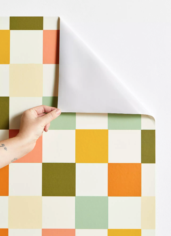 Vintage Checkerboard Pattern Removable Wallpaper